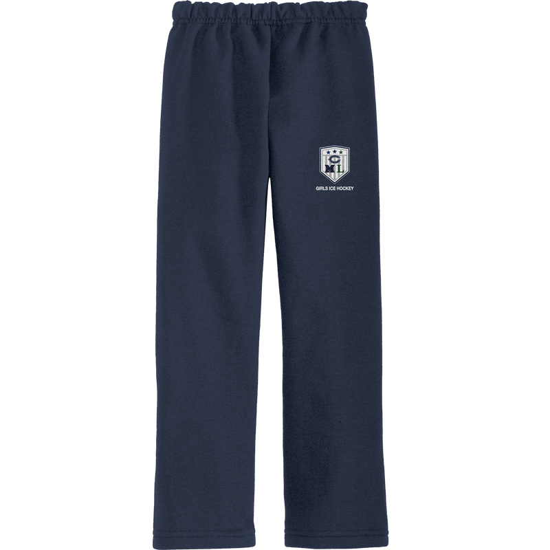 CML Girls Ice Hockey Heavy Blend Open Bottom Sweatpant