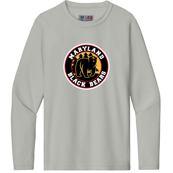 Maryland Black Bears Youth Cooling Performance Long Sleeve Tee