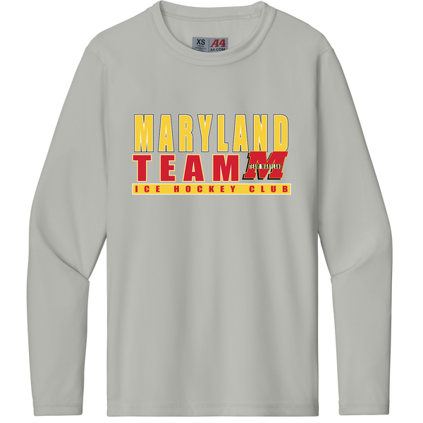 Team Maryland Youth Cooling Performance Long Sleeve Tee