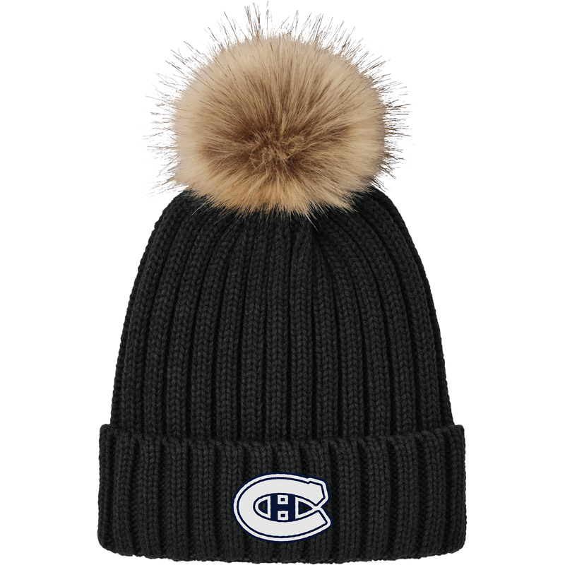 Chatham Hockey Faux Fur Pom Beanie