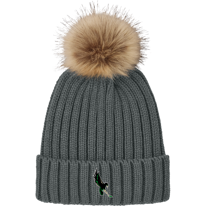 Wilmington Nighthawks Faux Fur Pom Beanie