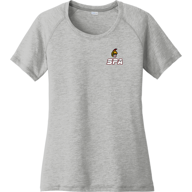 Seacoast Spartans (SPA) Ladies PosiCharge Tri-Blend Wicking Scoop Neck Raglan Tee