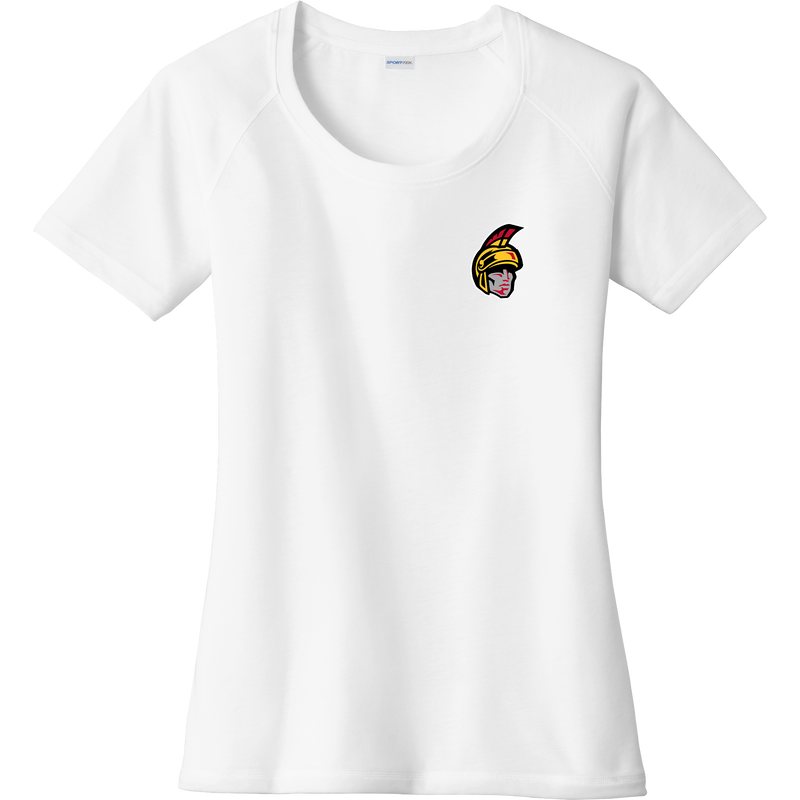Seacoast Spartans (Ice Hockey) Ladies PosiCharge Tri-Blend Wicking Scoop Neck Raglan Tee