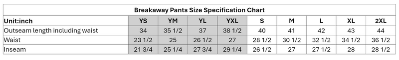 Seacoast Spartans (SPA) Breakaway Youth Jogger Pants